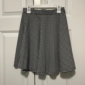 Black and white spotted skirt